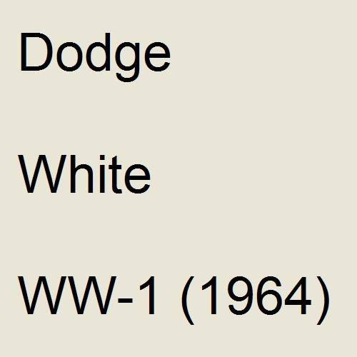 Dodge, White, WW-1 (1964).